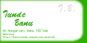 tunde banu business card